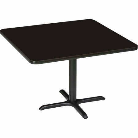 INTERION BY GLOBAL INDUSTRIAL Interion 42in Square Bar Height Restaurant Table, Black 695810BK